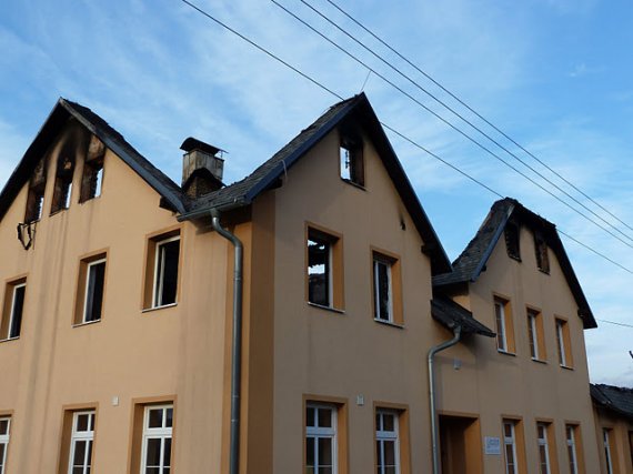Následky žhářského útoku