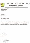 Vyjádření MÚ Habartov